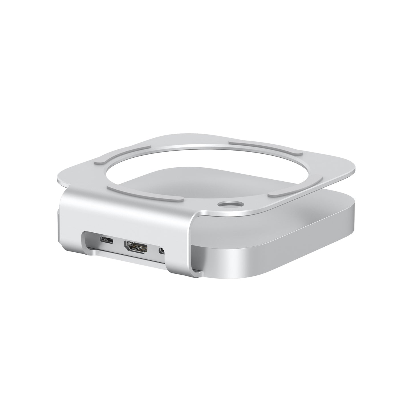 Mac Mini M4 Hub, 10 in 1 Aluminum Mac Mini Stand and Dock for Mac Mini M4/M4 Pro with M.2 NVMe SSD Enclosure, 4K60hz HDMI, 10Gbps USB-A*2, SD/TF Card Readers, USB 2.0 | Mac Mini 2024 Accessories