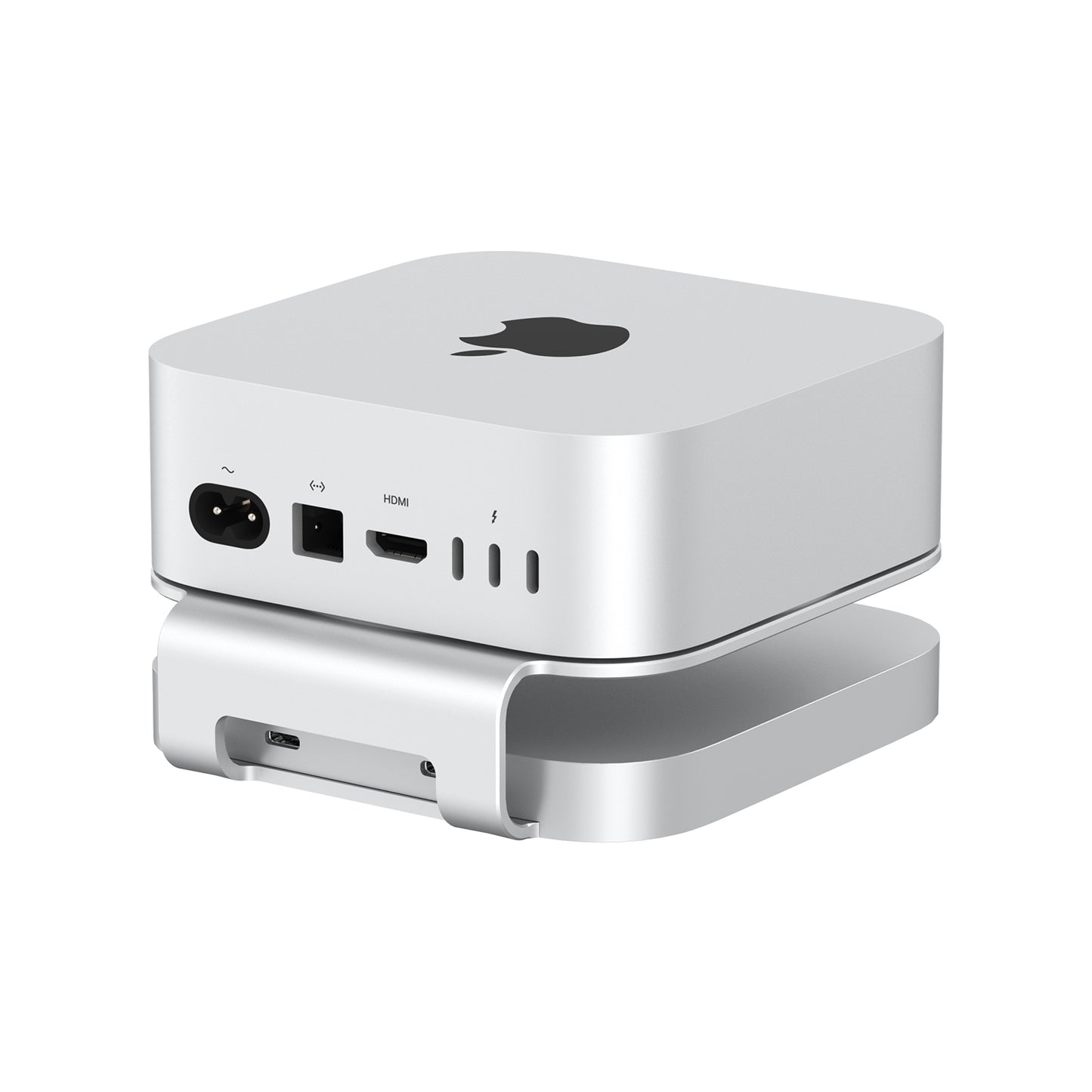 Mac Mini M4/M4 Pro 9 in 1 Aluminum Hub and Stand with M.2 NVMe SSD Enclosure, 10Gbps USB-A*2, SD/TF Card Readers, USB 2.0